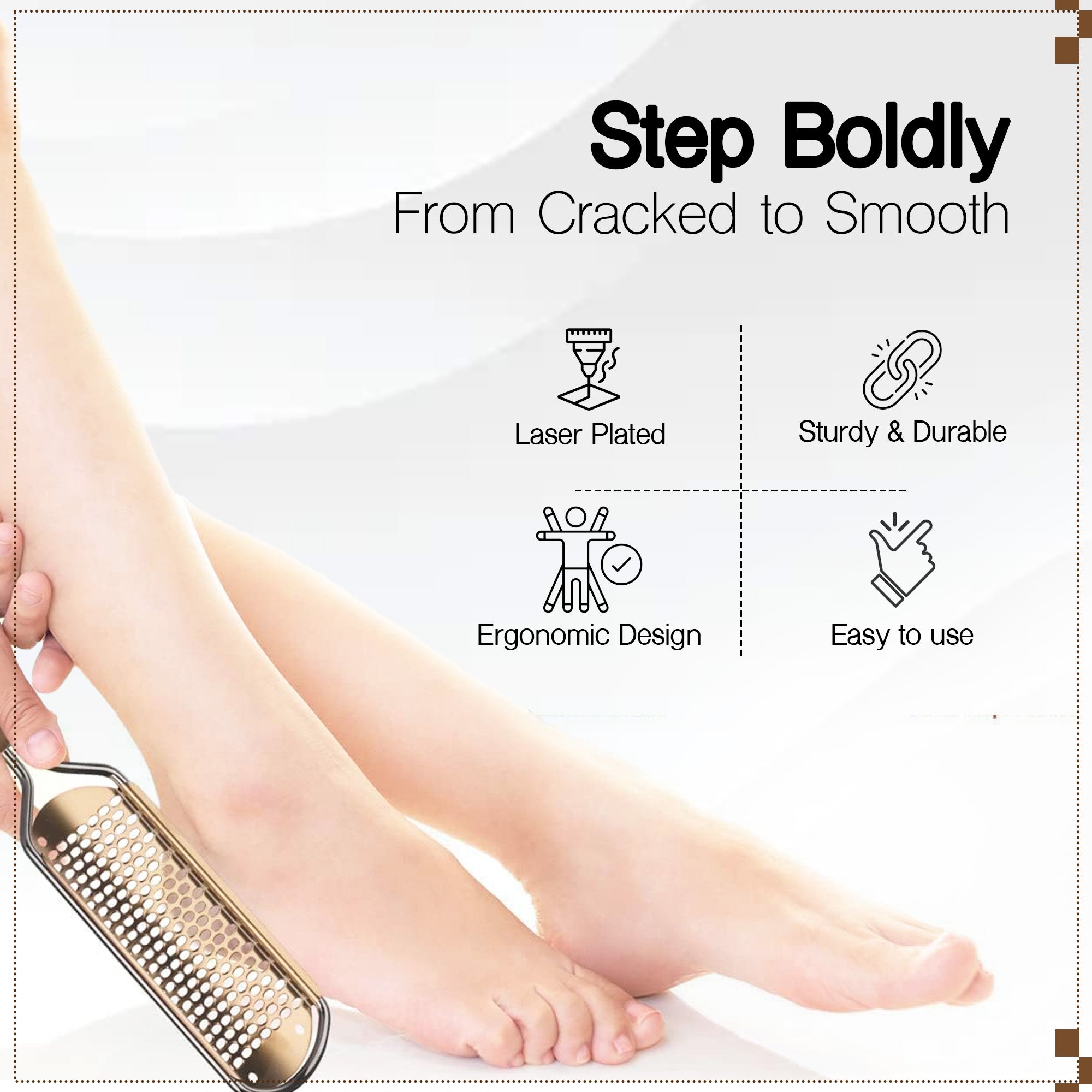 Dr Foot heel scrubber - Post-bath care