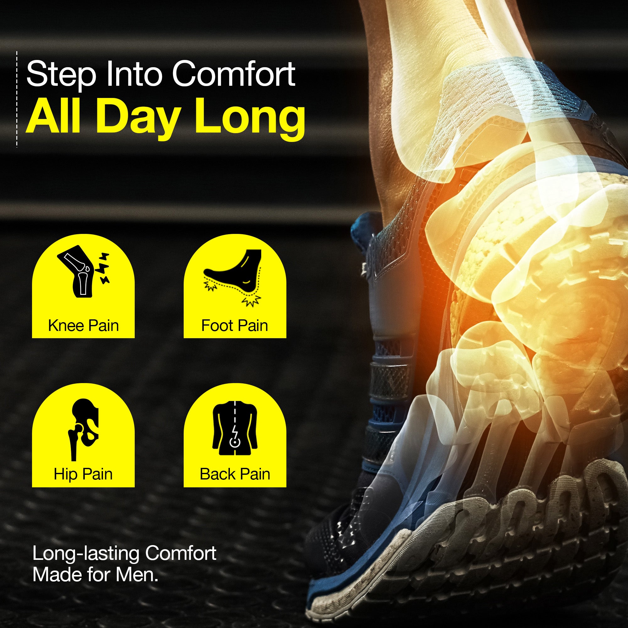 Dr Foot Dual Gel Insoles - Ergonomic support for flat feet