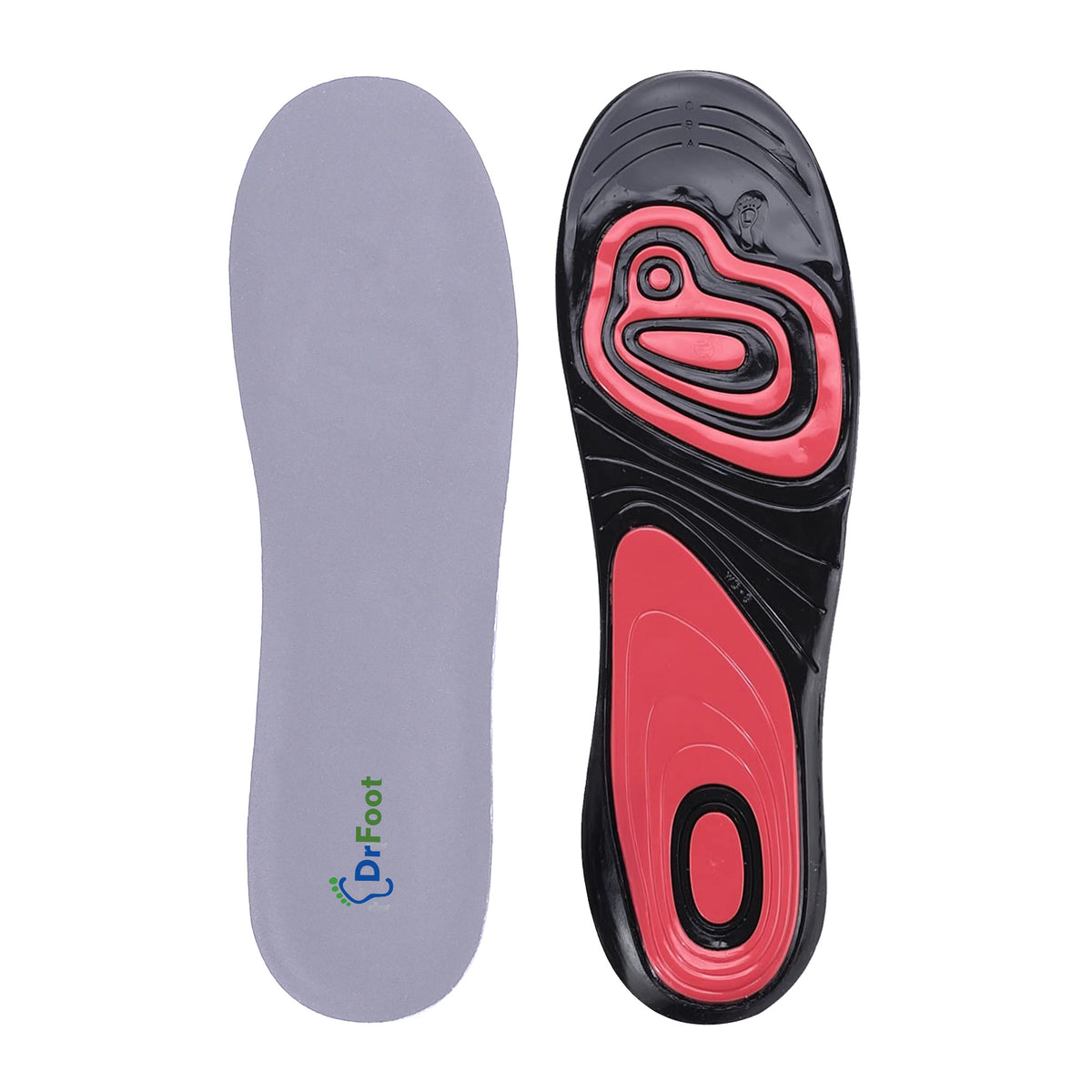 Combo: Women Grey Gel Shoe Insoles with Arch Support Flat Feet Relief