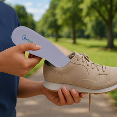 Dr Foot Dual Gel Insoles - Non-slip fabric for secure fit