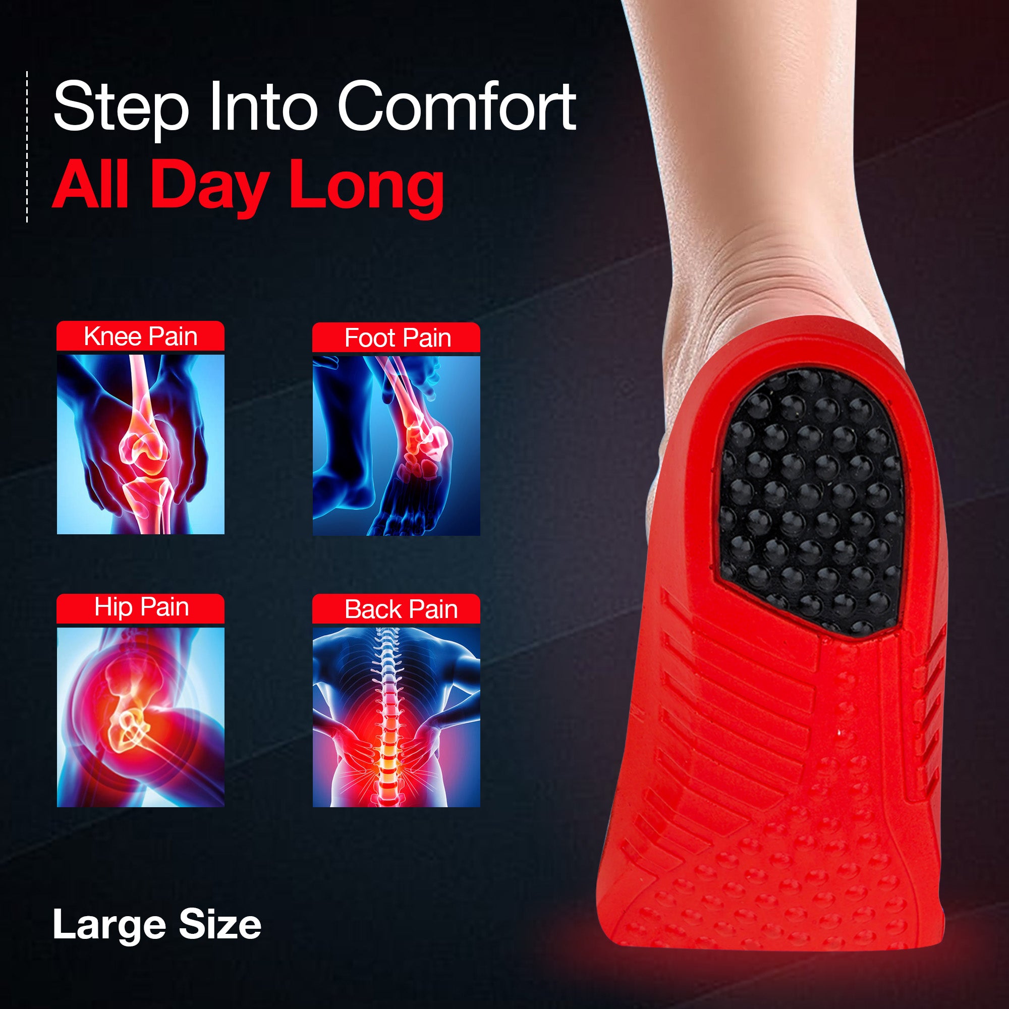 Dr Foot Black Insoles - Ideal for hiking boots