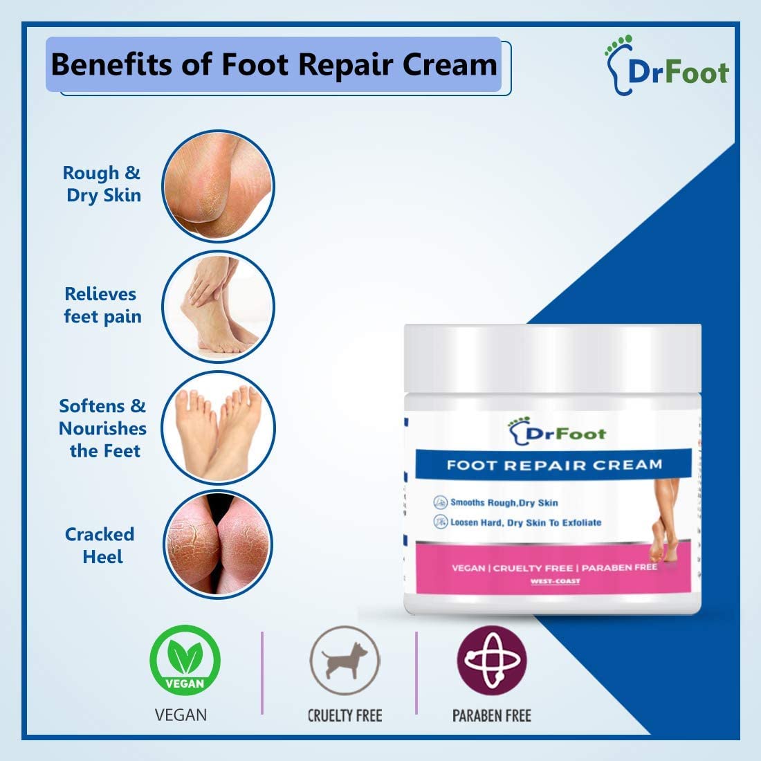 Buy Foot Cream for Cracked Heels Repair Cream 100g – Drfootin