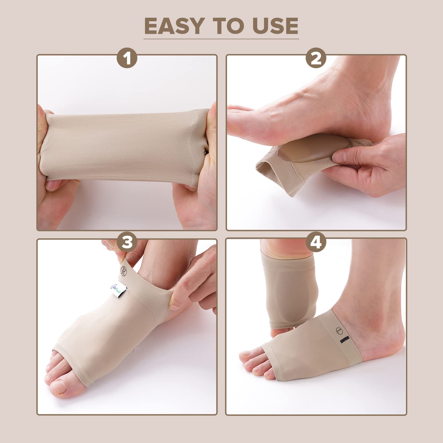 Dr Foot arch support sleeve - discreet comfort for everyday wear