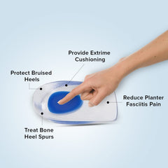 Dr Foot silicone gel heel cups - designed for all-day wear
