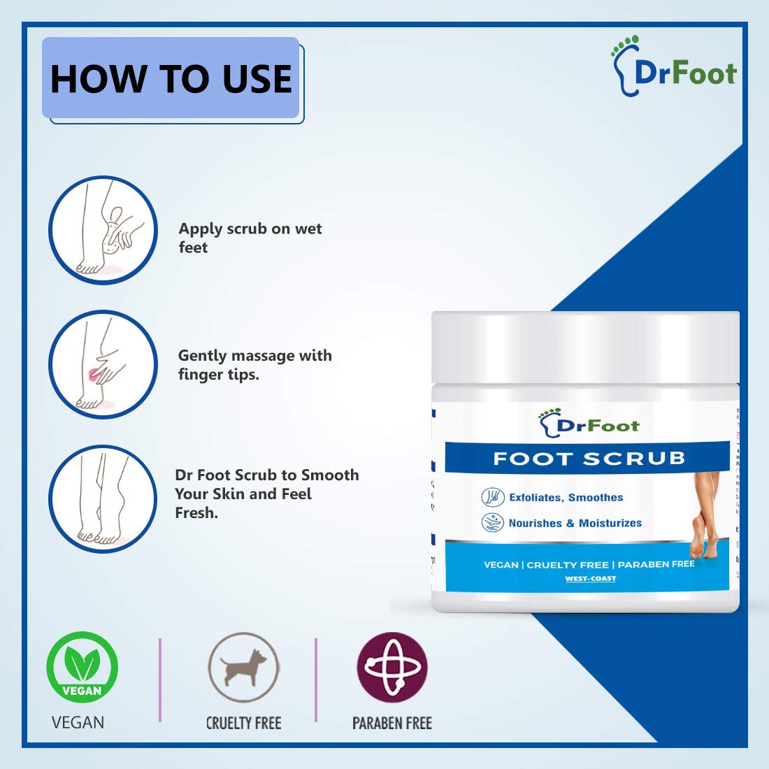 Dr Foot almond oil scrub - pre-pedicure prep