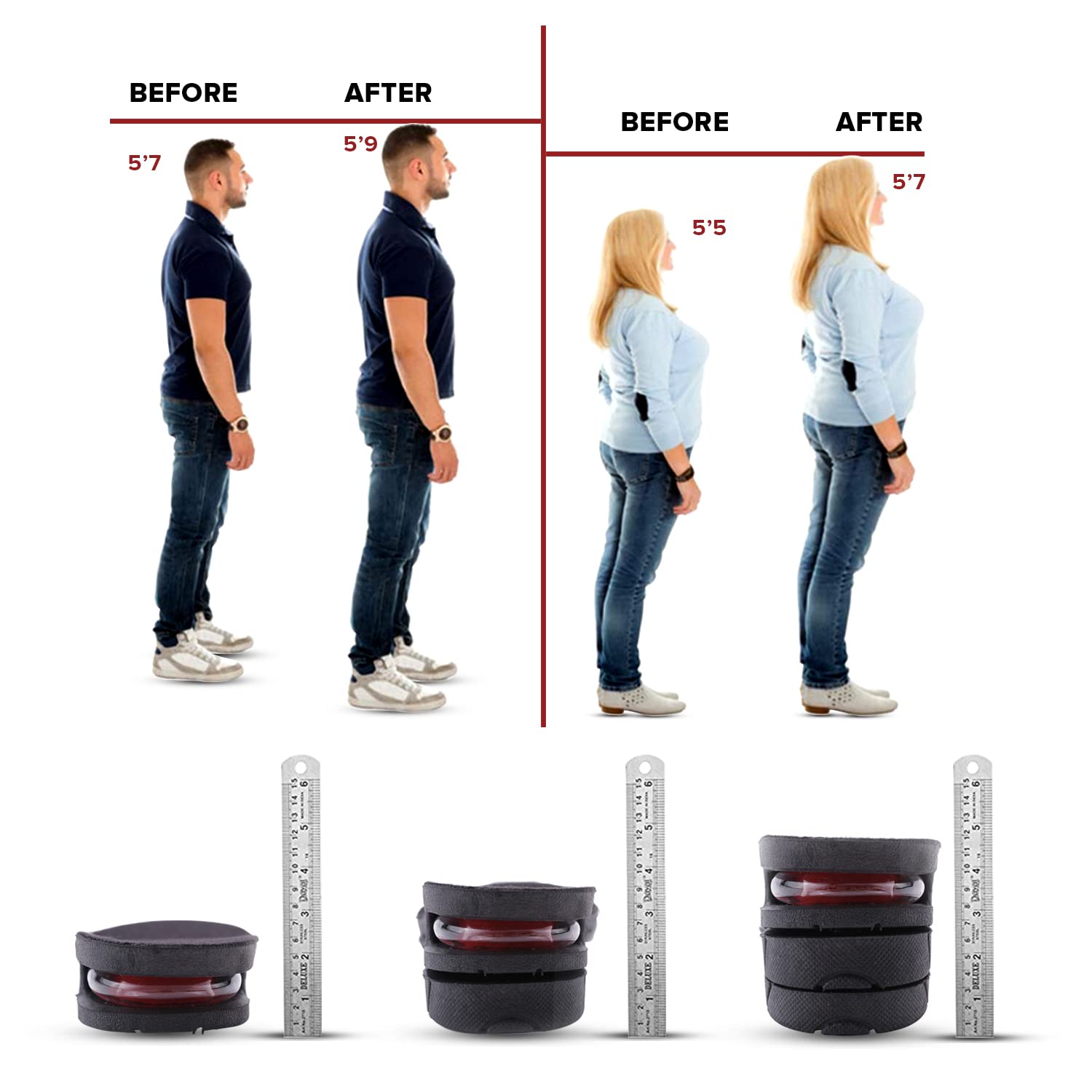 You Taller Height Increasing Insoles Inches Buy Height Increase