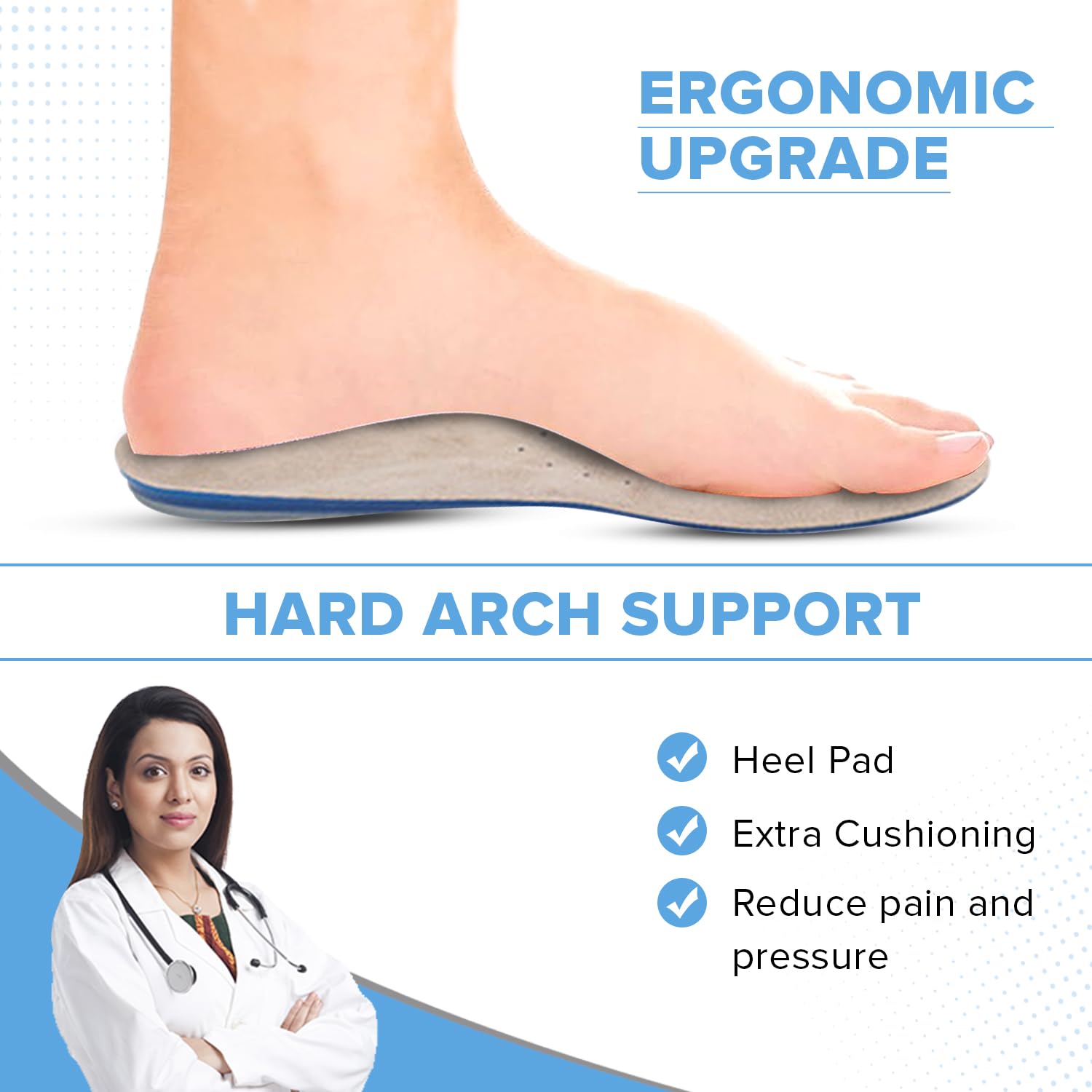 Dr Foot large gel insoles - comfort in gym shoes