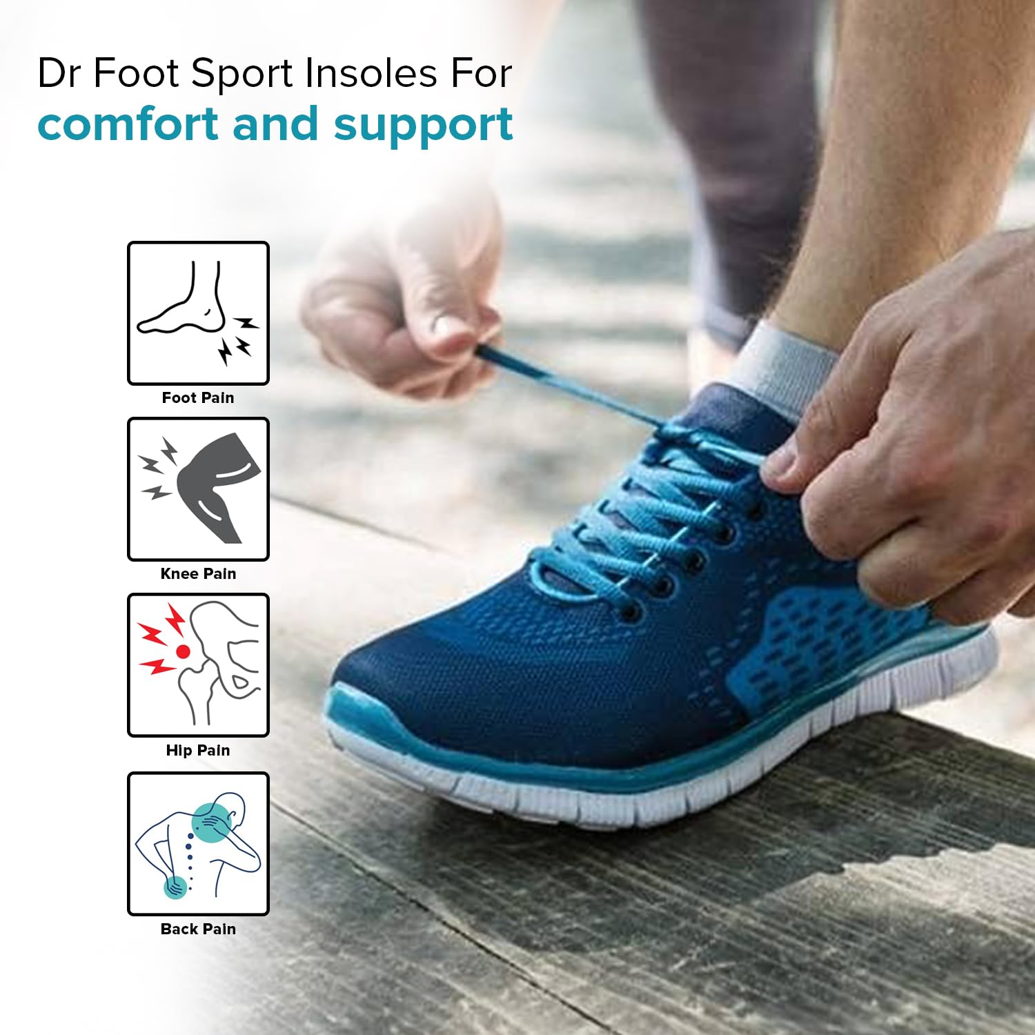 Dr Foot gel sport insoles - ideal for gym workouts