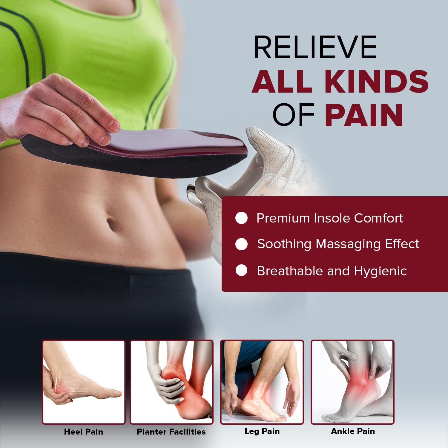 Dr Foot massaging insoles - sports activity support