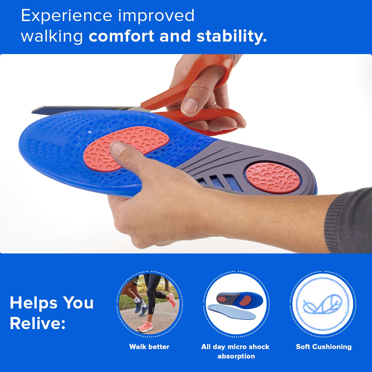 Dr Foot Simulating Step Insoles - Breathable Design for All Day