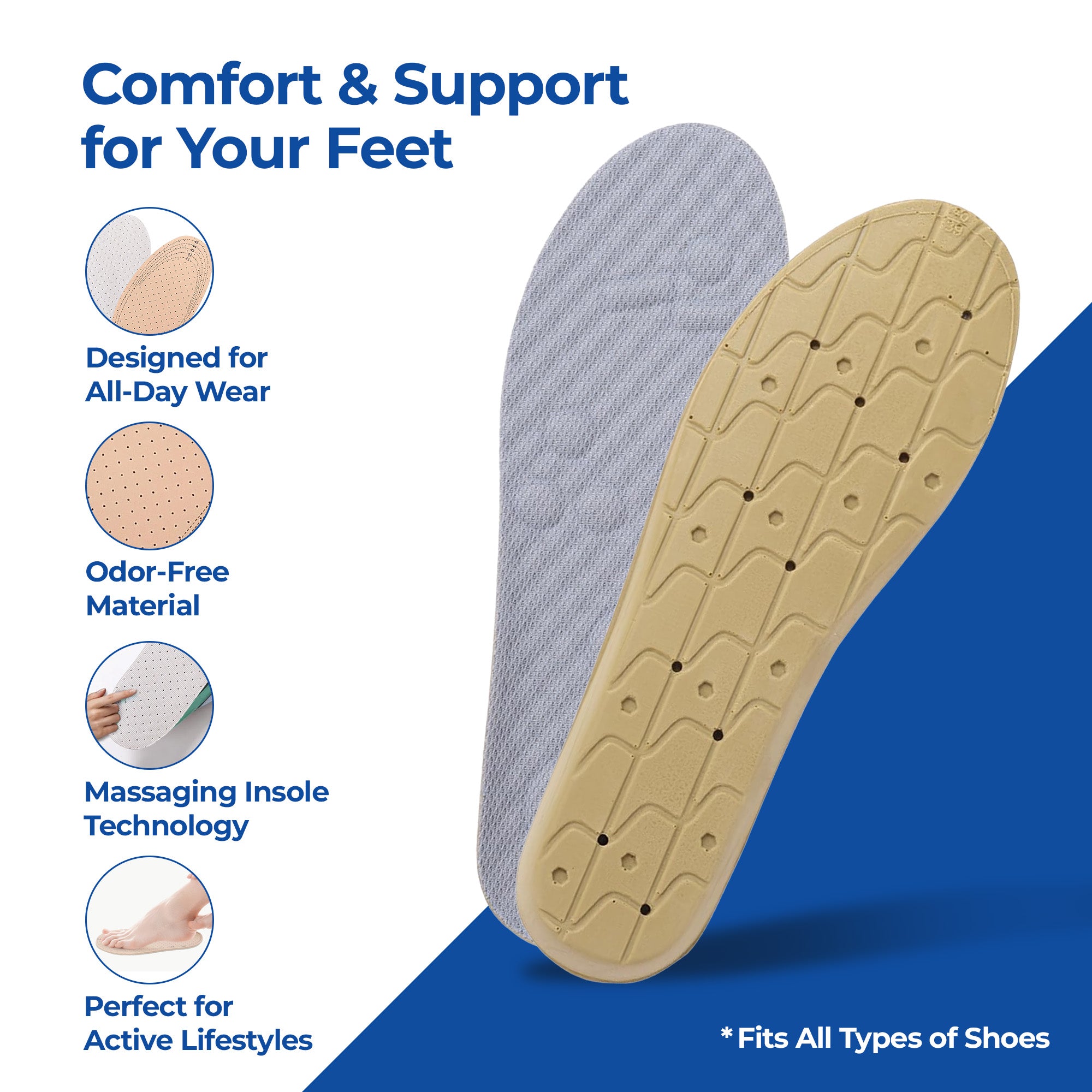 Dr Foot Odor-Fighting Insoles - Comfort in work boots