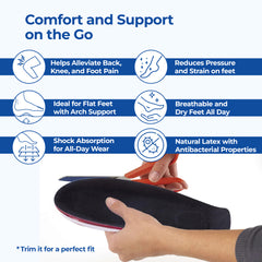 Dr Foot Massaging Gel Basic Insoles - Customizable fit for any shoe