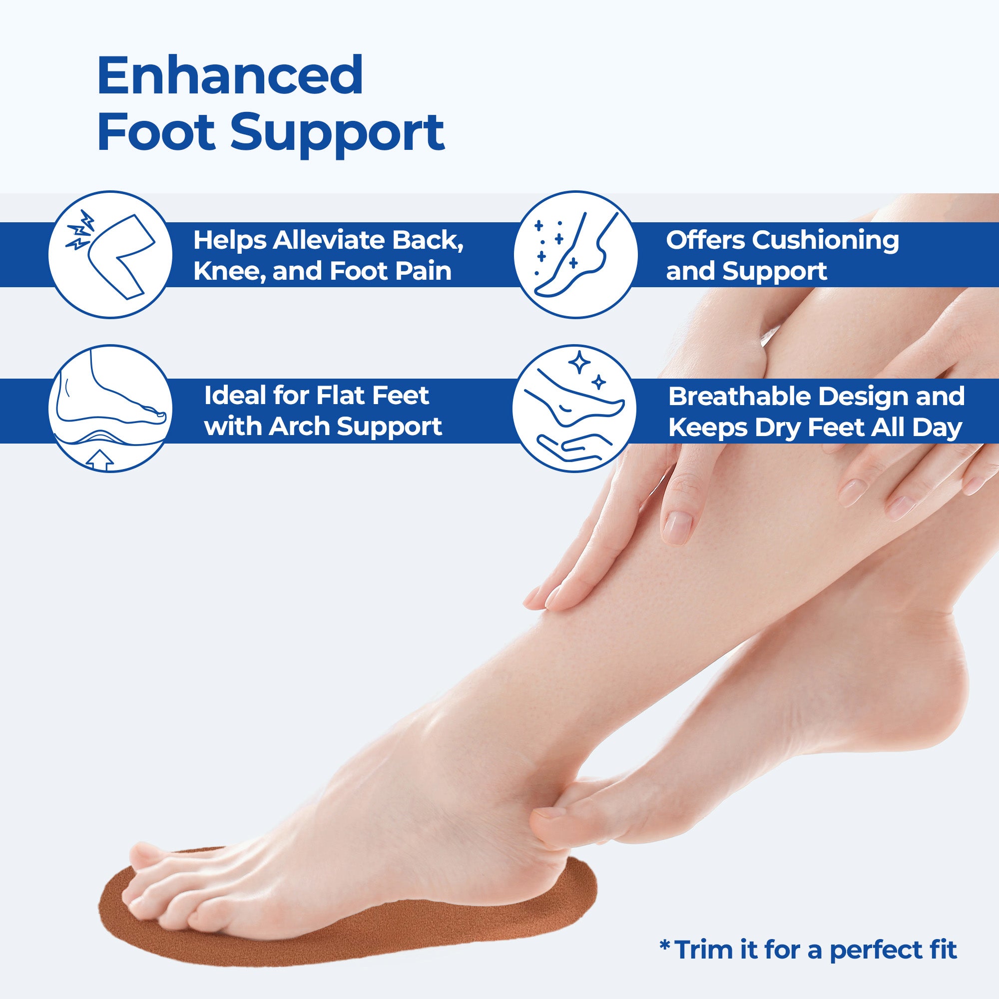 Dr Foot insoles for men - Pain relief for plantar fasciitis