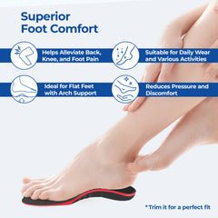 Dr Foot High Arch Support Insoles - Comparing sizes