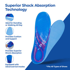 Dr Foot gel insoles - shock absorption for sports