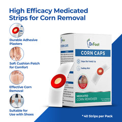 Dr Foot Corn Caps - Waterproof and durable foot care