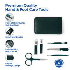 Dr Foot Pedicure Kit - Elegant bottle green manicure kit