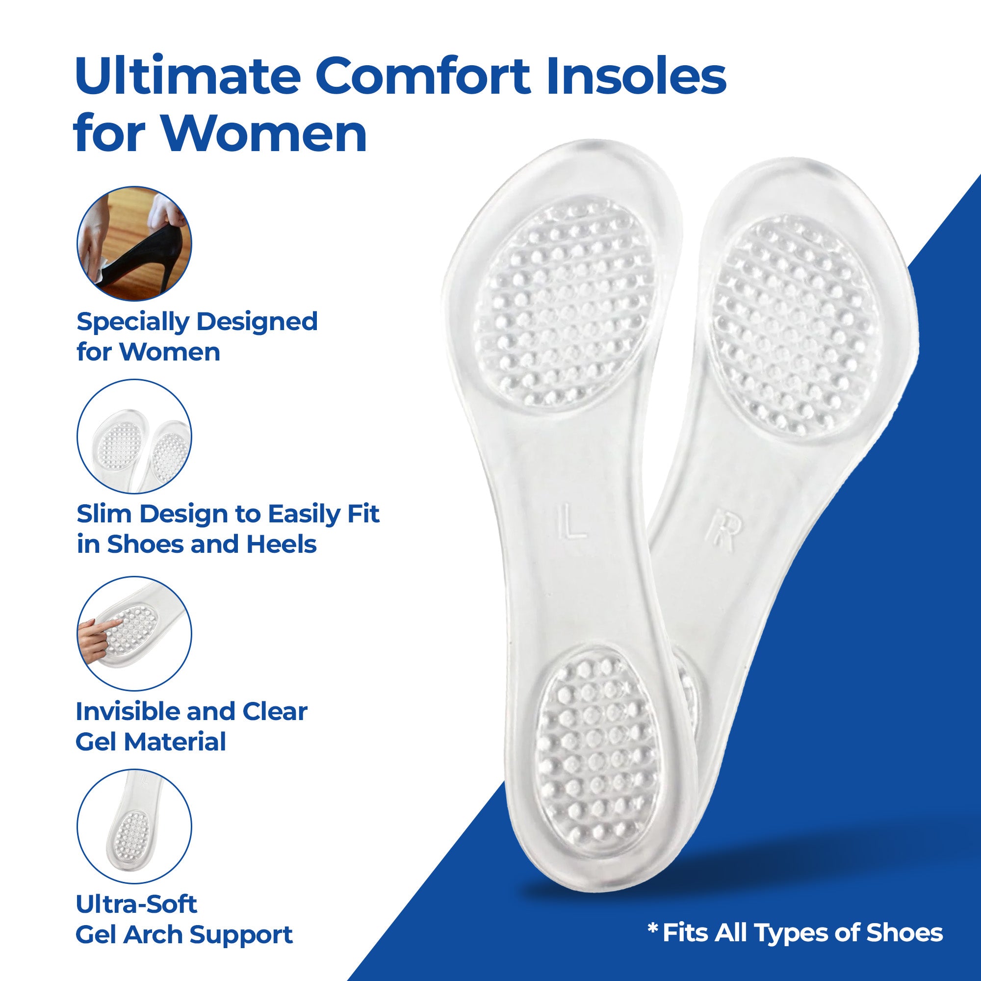 Dr Foot High Heel Relief Insole - Shock absorption for hard surfaces