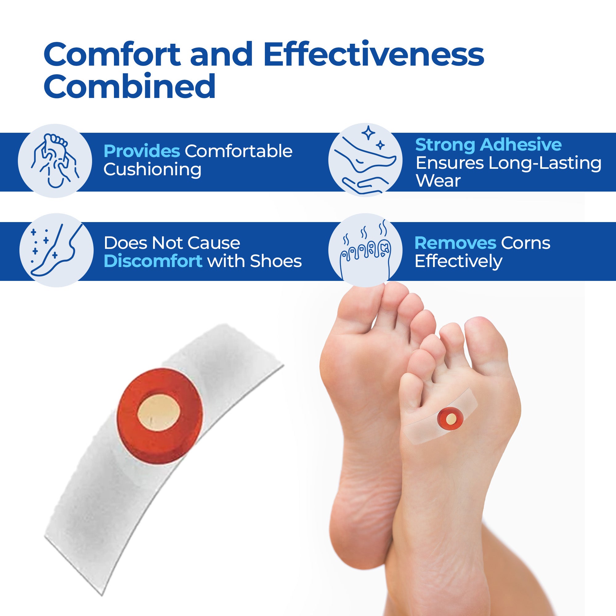 Dr Foot Corn Caps - Easy application corn removal