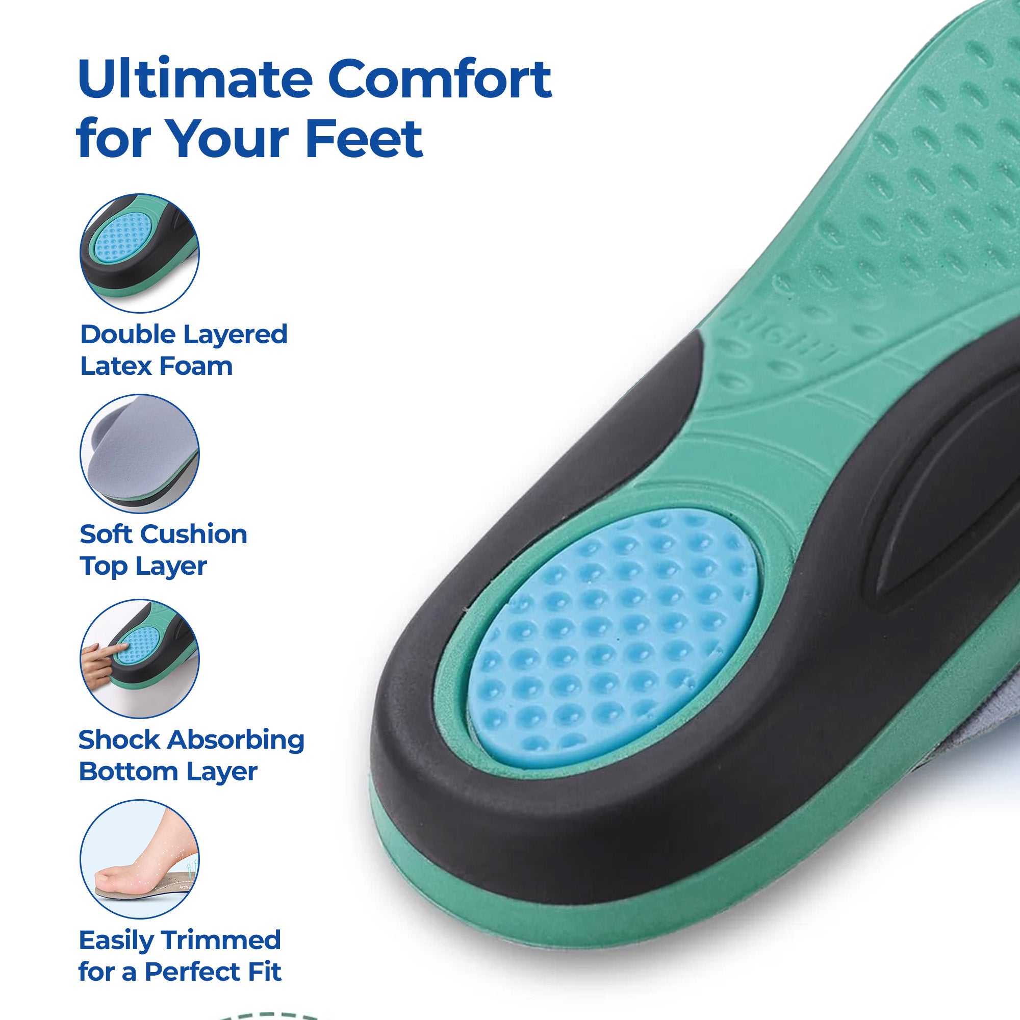 Dr Foot gel insoles - long walks support