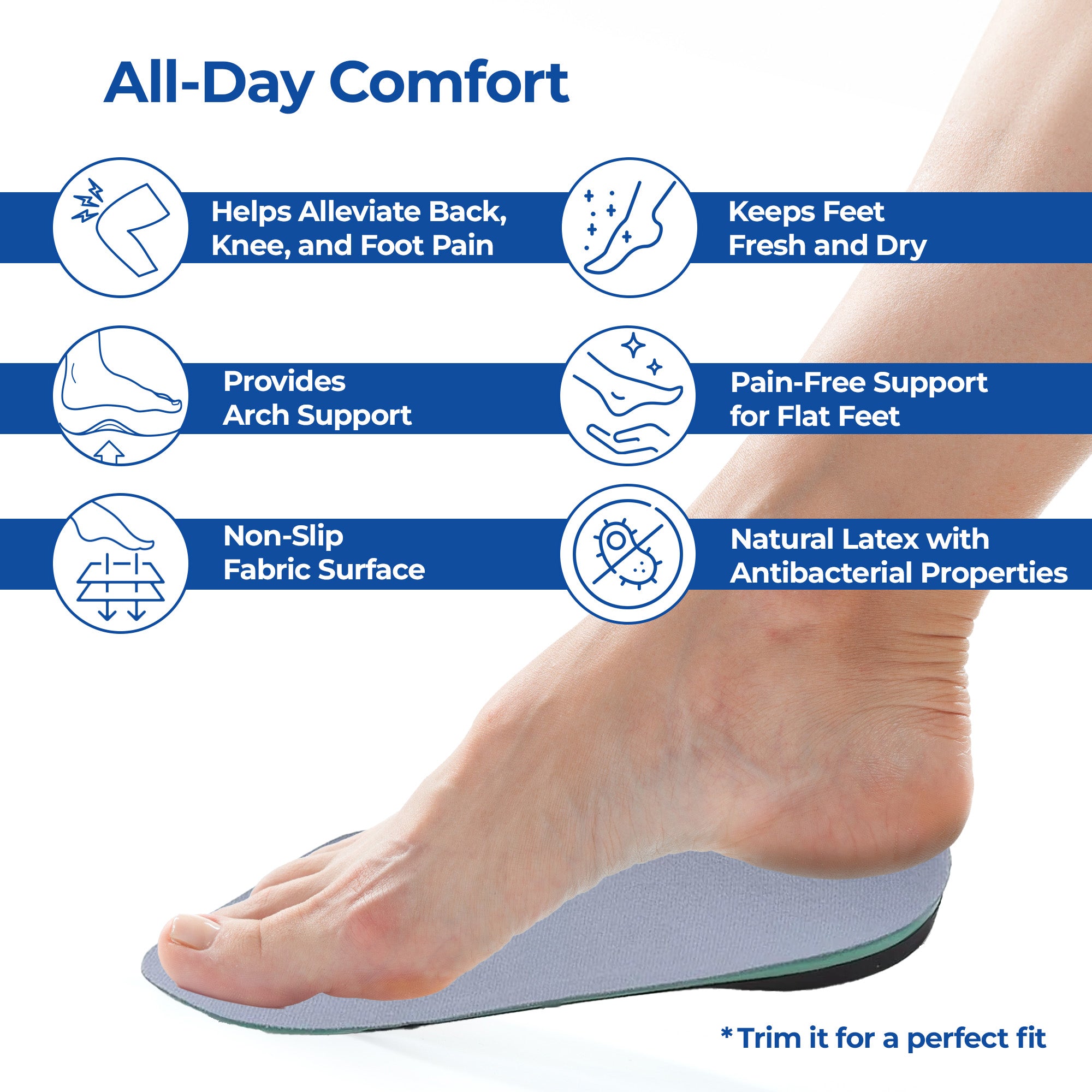 Dr Foot gel insoles - arch support for daily use