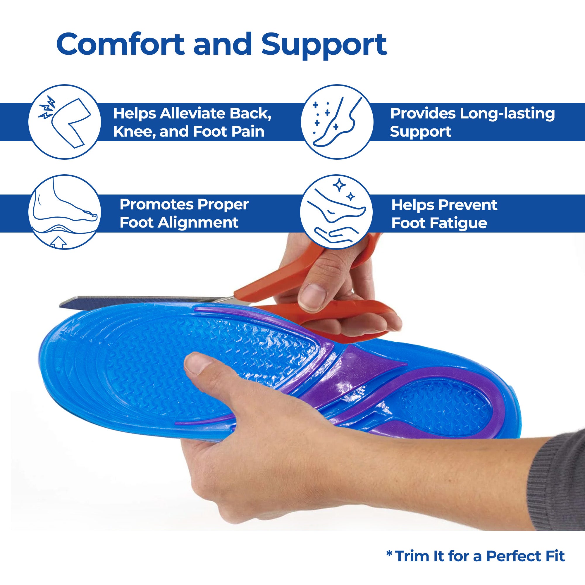 Dr Foot versatile insoles - fits in most shoe types