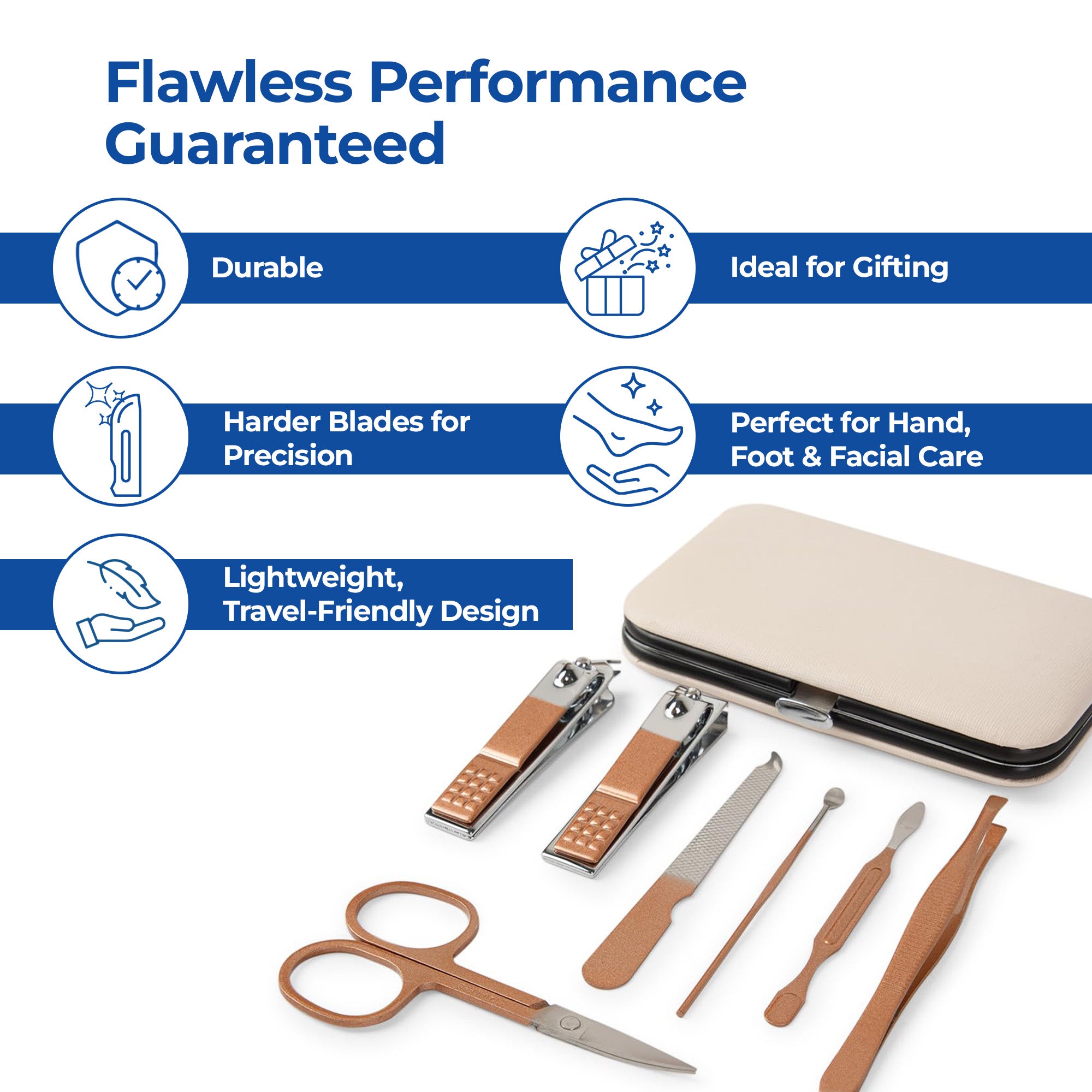 Dr Foot stainless steel pedicure kit - all-in-one nail care