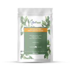 Dr Foot Exfoliating Foot Mask Sock with Urea, Lactic Acid, Glycolic Acid and Aloe Vera