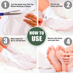 Dr Foot Exfoliating Foot Mask Sock with Urea, Lactic Acid, Glycolic Acid and Aloe Vera