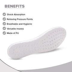 Dr Foot Air-Pillow® Insoles | Comfortable, Porous, and Breathable Insoles for Sports | Shock Absorption for Reduced Impact | Soothing Sensation | Relieves Foot Fatigue | - 1 Pair - (Small Size)