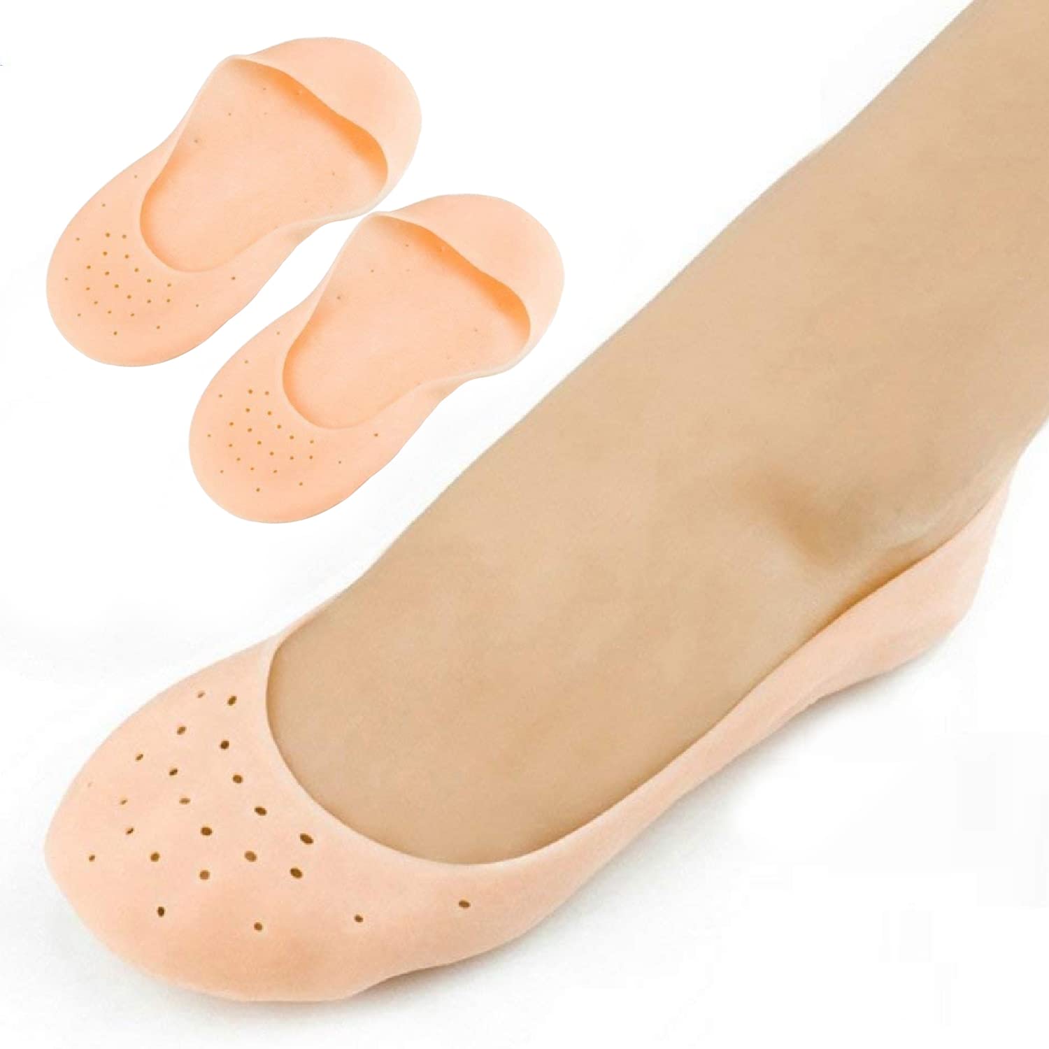 Dr Foot Silicone Moisturizing Heel Socks | For Dry, Cracked Heels, Rough Skin, Dead Skin, Calluses Remover | For Both Men & Women | Full Length, Large Size – 1 Pair