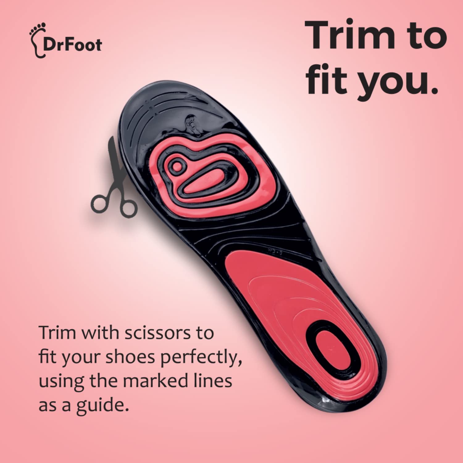 Dr Foot Dual Gel Insoles Anti-Microbial | For Walking, Running, Hiking & Regular Use | All Day Ultra Comfrort & Support & Shock Absorption With Dual Gel Technology | For Women – 1 Pair