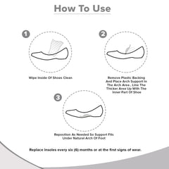Dr Foot Hidden Arch Support for Flats |Arch Support for Flat Shoes | Invisible All Day Comfort | For Men & Women - 1 Pair