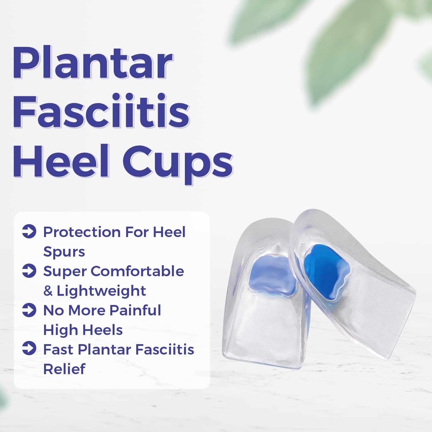 Dr Foot Gel Heel Cups Pair | Foot Comfort Support Protectors | For Bone Spurs Pain Relief Protectors Of Your Sore | Massaging & Shock Absorbing Gel | For Men - 1 Pair (Pack of 3)