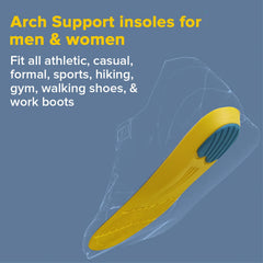 Dr Foot Gel Insoles Pair | For Walking, Running, Sports Shoes | All Day Comfort Shoe Inserts With Dual Gel Technology | Ideal Full-Length Sole For Every Shoe For Unisex- 1 Pair (Size - S) (Pack of 10)