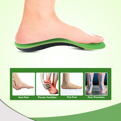 Dr Foot Orthotics for Heel Pain - Arch Support | Heel Support for Pain Relief | 3/4 Length Insoles | Breathable Top Layer - Made of PU, TPU, Polyester - 1 Pair- (Medium Size)