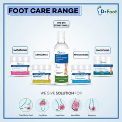 Dr Foot Foot Scrub with Tea Tree, Sweet Almond Oil | Exfoliator Dry Skin Remover, Softens for Thick Cracked Dry Heel Feet | Paraben Free | 100gm