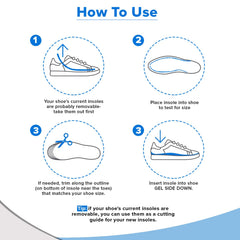 Dr Foot Energizing Comfort with Massaging Gel Insoles | TPE Insoles For Softness And Breathability | Revitalize Your Feet with Comfort and Massage | For Men & Women - 1 Pair - (Small Size)