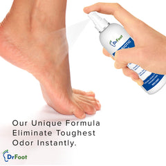 Dr Foot Probiotic Foot Odor Spray Helps to remove Feet & Shoes Worst Odors, Cools, Soothes & Refreshes Feet with the goodness of Lemon Grass Oil, Tea Tree Oil - 100ml (Pack of 10)