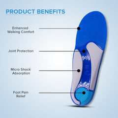 Dr Foot Women's Insole | Extra Support Orthotics For Walking Running & Regular Use | Enhance Comfort and Stability for Active Feet | All Day Ultra Comfort & Support | For Women - 1 Pair (Large Size)