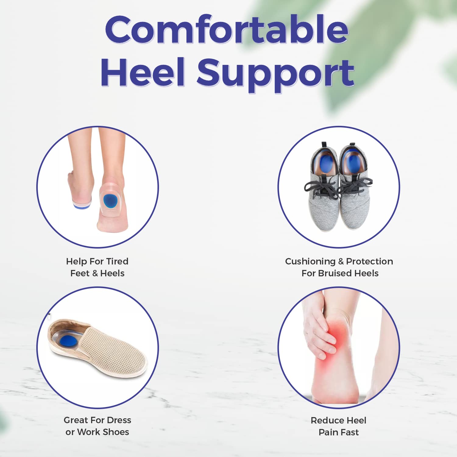 Dr Foot Gel Heel Cups Pair | Foot Comfort Support Protectors | For Bone Spurs Pain Relief Protectors Of Your Sore | Massaging & Shock Absorbing Gel | For Men - 1 Pair (Pack of 2)