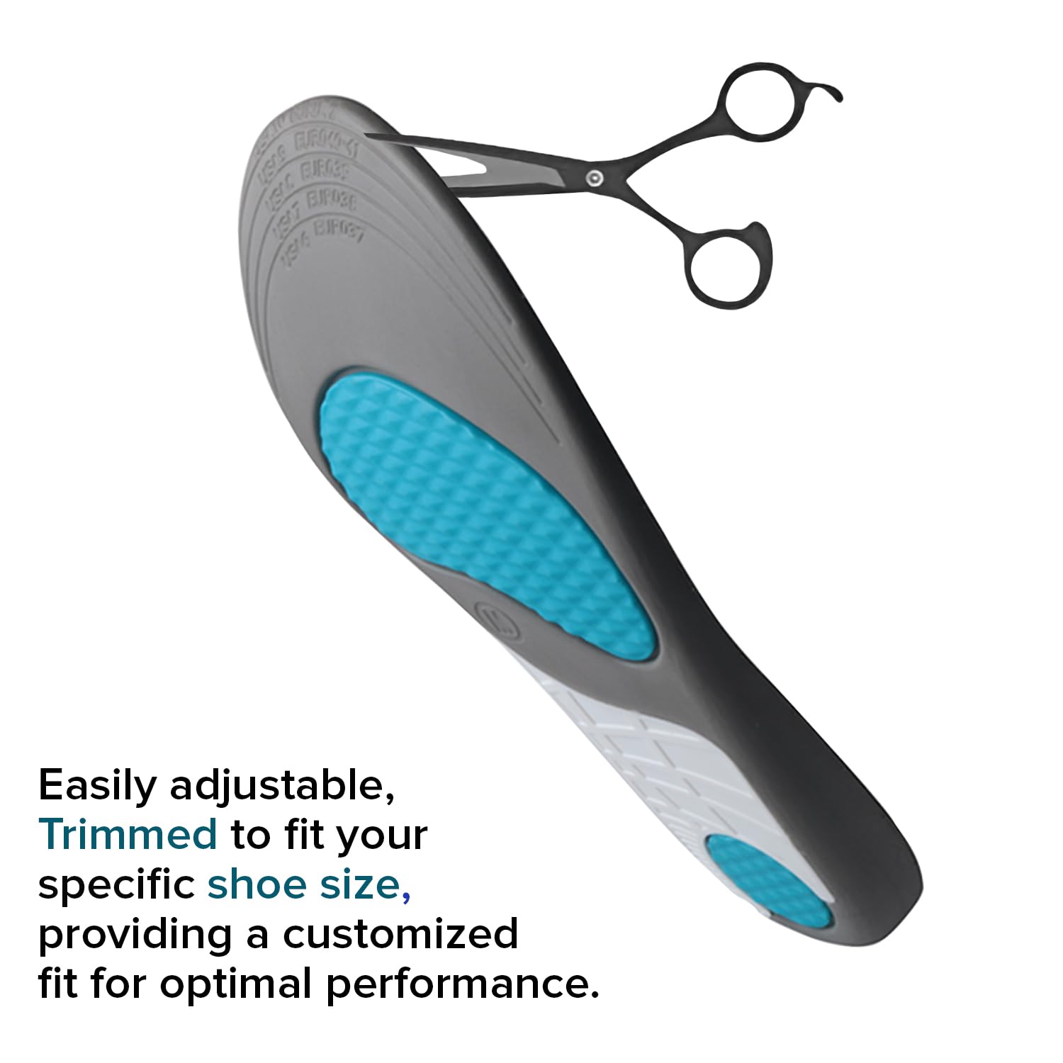 Dr Foot Sport Insole | Support Shock Absorption, Cushioning Sports | Enhance Performance and Comfort for Running, Hiking, Working | Fits Running Shoes | For Men & Women - 1 Pair (Medium Size)