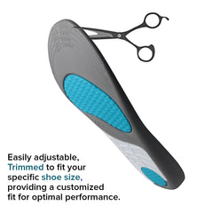 Dr Foot Sport Insole | Support Shock Absorption, Cushioning Sports | Enhance Performance and Comfort for Running, Hiking, Working | Fits Running Shoes | For Men & Women - 1 Pair (Medium Size)