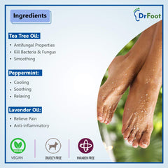 Dr Foot Epsom Salt Peppermint Crystals Foot Soak (Magnesium Sulphate) For Muscle Aches, Pain Relief, Relaxation, Spa Treatment for Bathing and Foot – 200gm (Pack of 5)