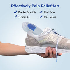 Dr Foot Gel Heel Cups Pair | Foot Comfort Support Protectors | For Bone Spurs Pain Relief Protectors Of Your Sore | Massaging & Shock Absorbing Gel | For Men - 1 Pair