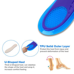 Dr Foot Energizing Comfort with Massaging Gel Insoles | TPE Insoles For Softness And Breathability | Revitalize Your Feet with Comfort and Massage | For Men & Women - 1 Pair - (Small Size)