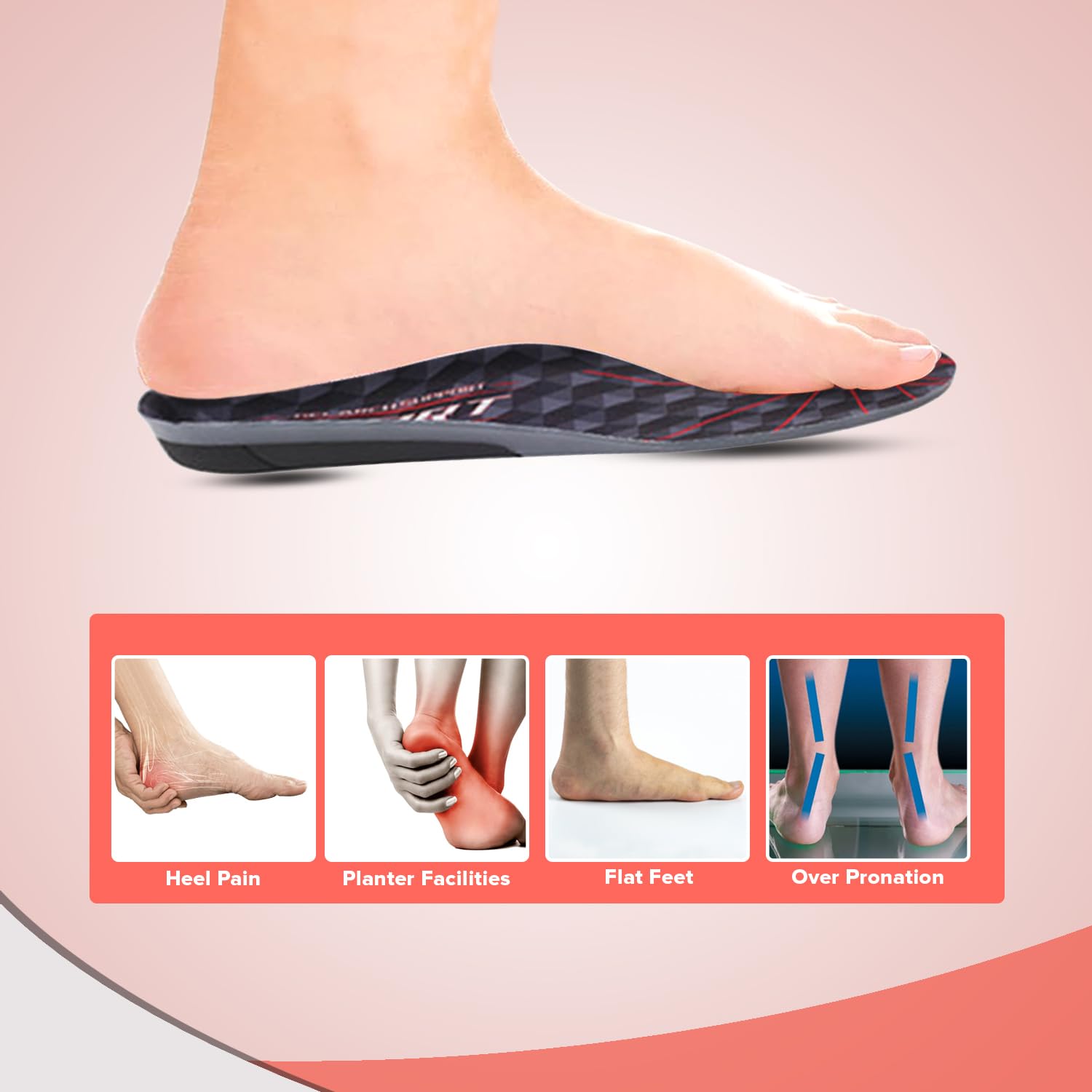Dr Foot Orthotics for Sore Soles Insoles |For Comfortable Walking And Pressure Relief | Comfort and Support for Aching Feet |All Day Comfort | For Men & Women - 1 Pair- (Medium Size)
