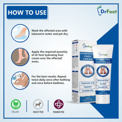 Dr Foot Hydrating Foot Cream Repair Cracked, Rough Heel, Softens Hydrates Dry Feet, Moisturizes, Battles infections & Odor on feet with Tea Tree Oil, Peppermint Oil, Lemon Grass Oil– 50gm (Pack of 10)