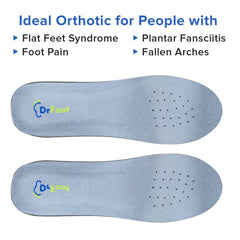 Dr Foot Gel Insoles Pair | For Walking, Running, Sports Shoes | All Day Comfort Shoe Inserts With Dual Gel Technology | Ideal Full-Length Sole For Every Shoe For Unisex- 1 Pair (Size - M) (Pack of 10)