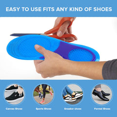 Dr Foot Energizing Comfort with Massaging Gel Insoles | TPE Insoles For Softness And Breathability | Revitalize Your Feet with Comfort and Massage | For Men & Women - 1 Pair - (Small Size)